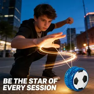 Soccer Yo-Yo Toy with Light – 4 Color Football YoYo Ball, Batteries Included, for Retail & Wholesale Gifts