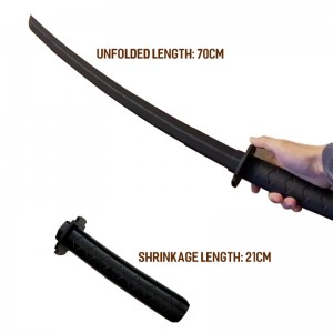 Simulation 3D Printing Retractable Samurai Toy Knife Long Blade Assassin Knife Cosplay Prop Katana Telescoping Gravity Sword Toy