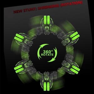 Kids Fancy Light up Flip Stunt Car 360 Degree Rotation Auto Toys 2.4Ghz Remote Control Flip Stunt RC Car