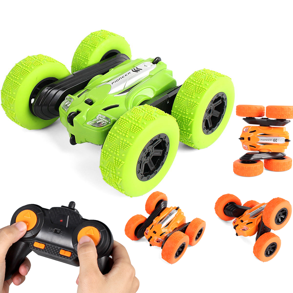 Double Sided Stunt RC Car 360 Derajat Rotasi Remote Control Flip Stunt Car Toys kanggo Kids