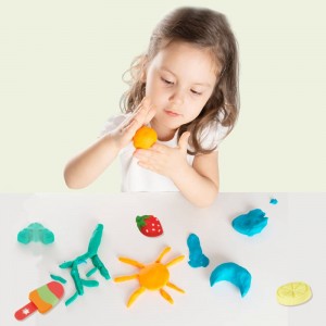Children Creative DIY Plasticine Kit Kids Hand-on Ability Training Funny Color Clay Ice Cream Making Mold Dough Tool Toys