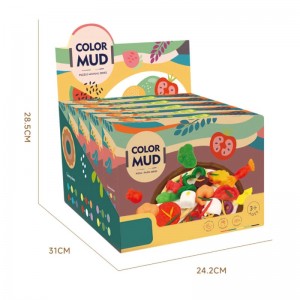 Children Pretend Play Breakfast Pizza Making Clay Set DIY Colorful Plasticine and Tool Kit Toddler Montesorri Kids Dough Toys