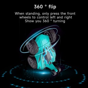 Remote Control Rolling Drift Stunt Vehicle Toy Outdoor Indoor 360 Degrees Rotating Flip Rc Stunt Car For Kids