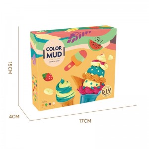 Kids Colorful Plasticine Popsicle Made DIY Plastic Cutter Roller Set Montessori Ice Cream Maker Clay Mold Kit for Children