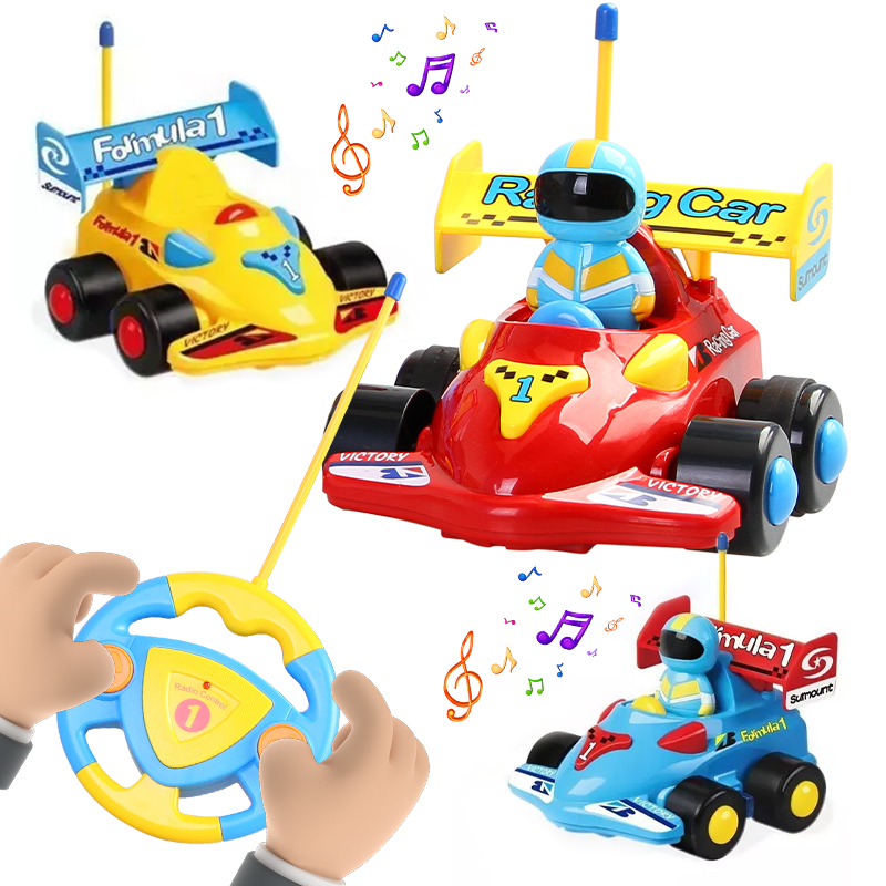 Dèideag càr rèisidh dealain is optaigeach airson clann le solas is ceòl, 2CH Rc F1, air a reic gu teth