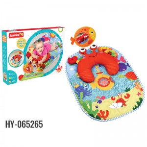 Infant Sleeping Carpet Mat Lie Crawling Playmat Multi Colorful Animal Patterns Baby Sensory Play Mat with Soft U-Shaped Pillow