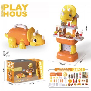 38pcs Happy Kitchen Toys Burger Fast Food Set Children Hamburger Toy Brinquedo De Cozinha