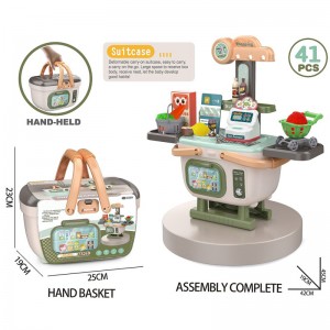 41pcs Supermarket Shopping Toy Set Kids Educational Cashier Role Play Interactive Game Props