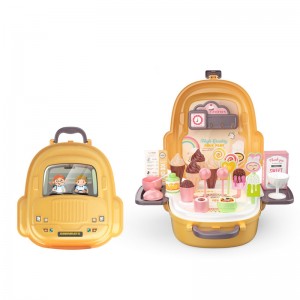 31 Pcs Simulated Popsicle Lollipop Pretend Play Kit Preschool Kids Ice Cream Toy Set with Backpack for Boys & Girls