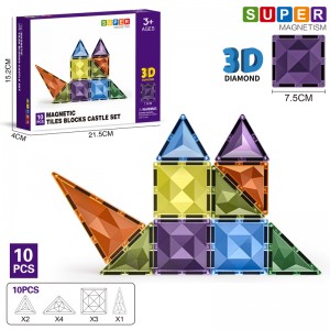 Kids DIY Assembling Set STEM Intelligent Magnetic Building Tiles Toy Parent-child Interactive