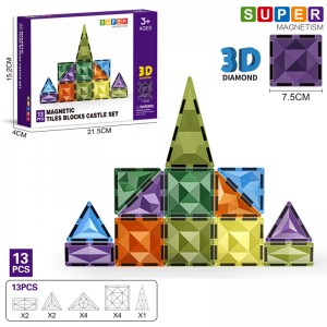 Kids DIY Assembling Set STEM Intelligent Magnetic Building Tiles Toy Parent-child Interactive