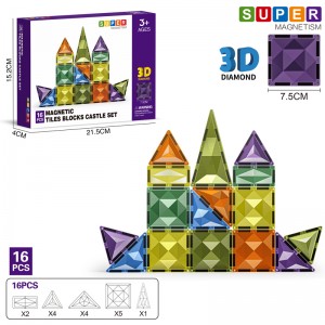 Kids DIY Assembling Set STEM Intelligent Magnetic Building Tiles Toy Parent-child Interactive