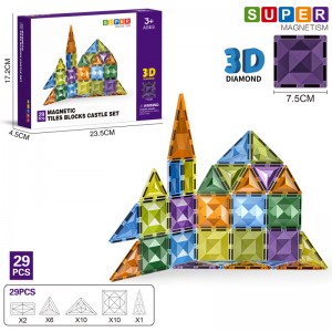 Kids DIY Assembling Set STEM Intelligent Magnetic Building Tiles Toy Parent-child Interactive