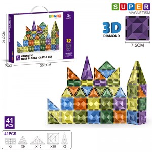 Kids DIY Assembling Set STEM Intelligent Magnetic Building Tiles Toy Parent-child Interactive