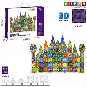 Kids DIY Assembling Set STEM Intelligent Magnetic Building Tiles Toy Parent-child Interactive