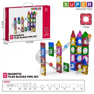 Wholesale Kids Magnetic Tile Construction Building Block Rolling Ball Track Toys