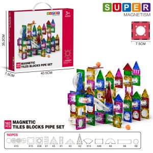 Wholesale Kids Magnetic Tile Construction Building Block Rolling Ball Track Toys