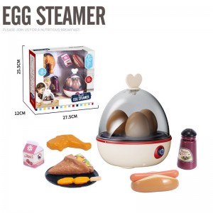 Children Kitchen Cooking Appliances Simulation Egg Steamer Toy Set with Lighting and Sound Effects