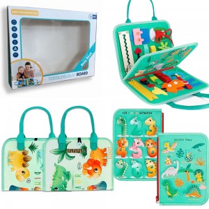 Toddler Educational Dinosaur Felt Busy Board – Montessori Sensory Travel Toy for Kids’ Study & Activity