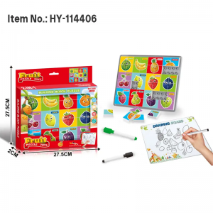 Educational Fruit Building Blocks Puzzle Toys with Drawing Board Safe Large Pieces for Toddlers Kids STEM Learning