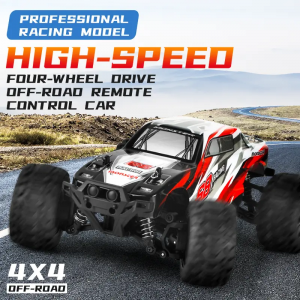 Hraðfjarstýrður fjarstýrður bíll – 35 km/klst, 2.4G fullbúinn fjarstýrður bíll, fjórhjóladrifinn, skvettuheldur fyrir heildsala (rauður/fjólublár/grænn)