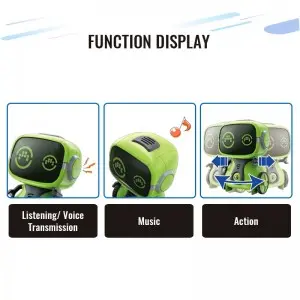 Children Rc Intelligent Programming Dance Robot Kids Interactive 2.4G Smart Remote Control Intercom Robot Toys With Music Light