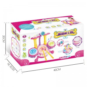 Baby Montessori Music Instrument Toddler Musical Beating Tambourine Kit Educational Microphone Jazz Drum Toy Set for Kids