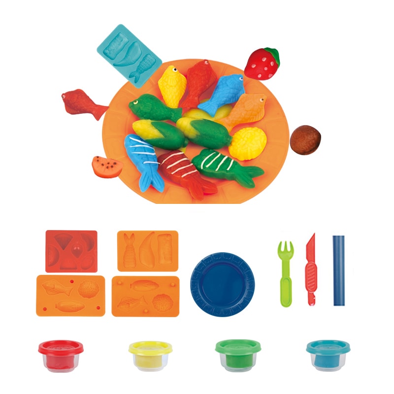 Kids Safe Intelligent DIY Air Dry Plasticine Soft Clay Toy Set Children Early Educational Modeling Play Dough ជាមួយនឹងឧបករណ៍