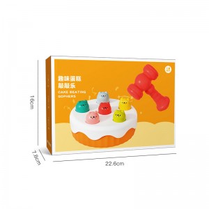 Baby Developmental Whack a Mole Cake Design Knocking Hamster Game Toy Kids Early Educational Plastic Interactive Hit Desktop Toys
