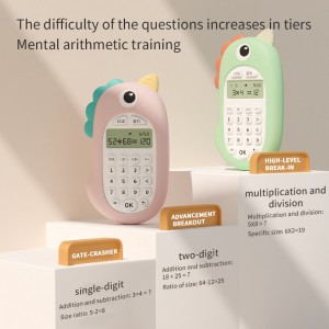 Kids Education Mathematical Calculation Training Toy Mental Arithmetic Game Cartoon Unicorn Silicone Case Math Learning Machine