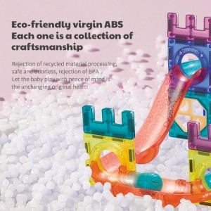 Parent-child Interactive Magnetique Construction Building Block Marble Run Ball Race Track Montessori Magnetic Tile Slot Toys