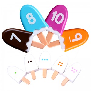 Kids Education Popsicle Shaped Number Matching Game Colorful Digital Mathematics Learning Ice-Lolly Toy Baby Montessori Toy Sets