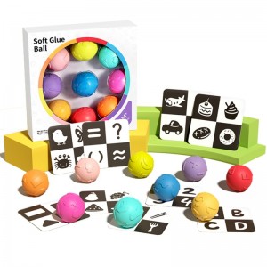 Baby Floating Bath Toys Soft Silicone Ball Massaging Ball Toddler Cognitive Cards Matching Game Montessori Educational Toys