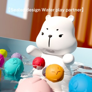 Baby Floating Bath Toys Soft Silicone Ball Massaging Ball Toddler Cognitive Cards Matching Game Montessori Educational Toys