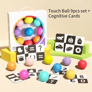 Baby Floating Bath Toys Soft Silicone Ball Massaging Ball Toddler Cognitive Cards Matching Game Montessori Educational Toys