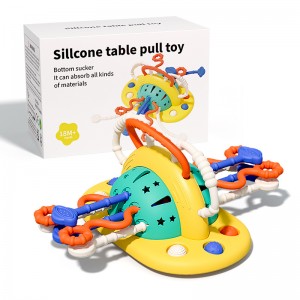 Infant Teething Comfort Toys Toddler Bubble Fidget Balls Baby Sensory Silicone Pull String Montessori Toys with Suction Cups