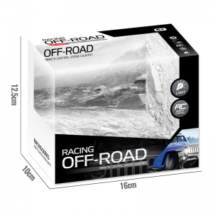 Heildsölu 4 rása fjarstýrður bíll fyrir allt landslag með USB hleðslu – blár/appelsínugulur magnpakki