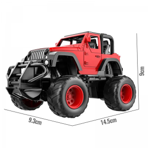 Heildsölu 4 rása fjarstýrður bíll fyrir allt landslag með USB hleðslu – blár/appelsínugulur magnpakki