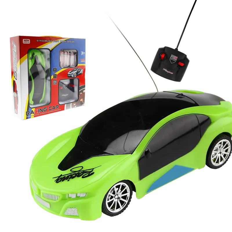 Murah 4-channel 1:24 Rc Auto Voiture Model Anak Balap Mobil Mainan Remote Control Kanthi Lampu 3D