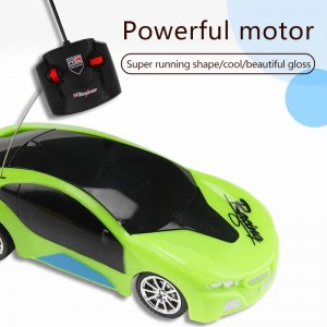 Billig 4-kanals 1:24 Rc Auto Voiture Modell Barn Racerbil Fjärrkontroll Med 3D-belysning