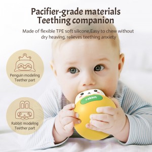 Montessori Baby Teether Tummy Time Wobbler Toys Animal Roly-Poly Toy Infant Cute Cartoon Silicone Rabbit/ Penguin Tumbler Toy