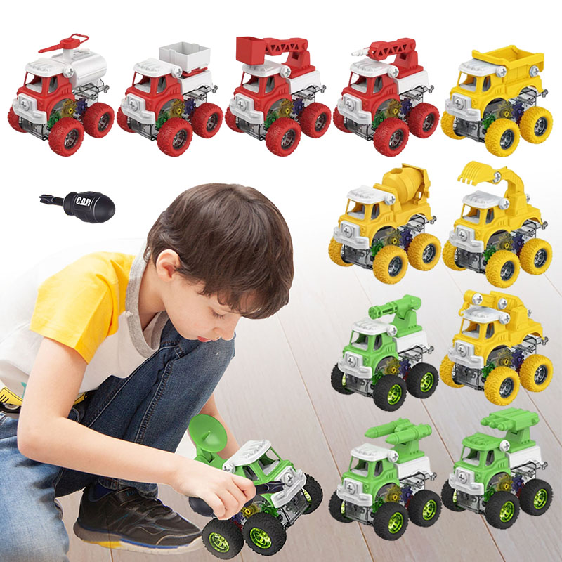 Uhandisi wa Watoto/Uokoaji wa Moto/Msururu wa Kijeshi Shiriki katika Kuunganisha Parafujo ya Gari la DIY la Kitalu cha Kujenga cha Watoto.