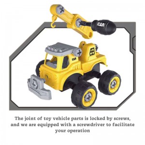 Children Engineering/Fire Rescue/Military Series Take Part in Toy Screw Assembling Vehicle DIY Building Block Kit Truck for Kids