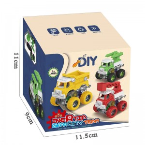 Children Engineering/Fire Rescue/Military Series Take Part in Toy Screw Assembling Vehicle DIY Building Block Kit Truck for Kids