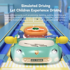 Baby Racing Car Game Driving Simulator Kids Traffic Knowledge Learning Electric Multifunctional Steering Wheel Toy for Children