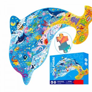 Cute Cartoon Dolphin/ Dinosaur/ Lion/ Unicorn Floor Jigsaw Puzzle Toys for Kids