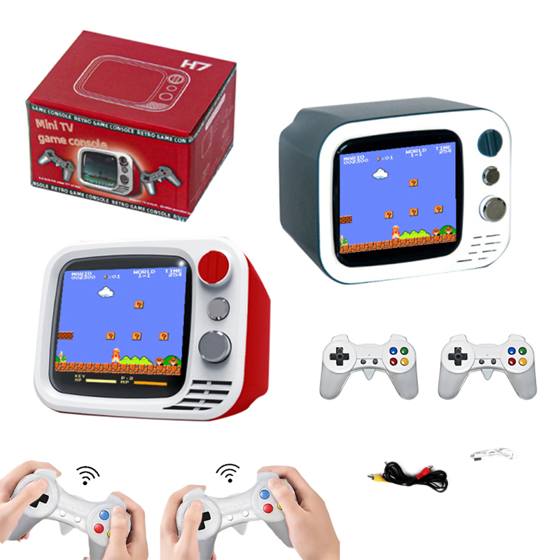 3.5 Inch HD Simulation TV 2.4G Wireless Controlled 740 Games 2 Players Play Classic Color Screen Sup Handheld FC Game Console