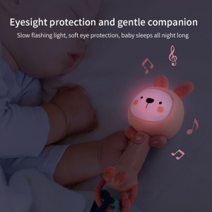 Newborn Sensory Musical Stick Cartoon Giraffe/ Rabbit/ Bear/ Lion Rattle Teether Infant Early Educational Baby Rattles Toys