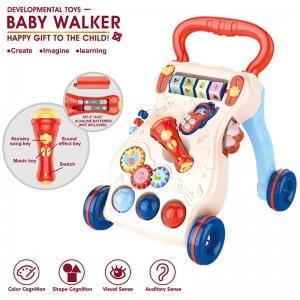 Montessori Baby Walker and Activity Center with Wheels for Boys Girls
