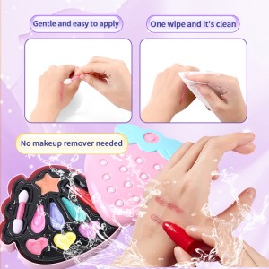 kin Friendly Make Up Kit Washable Real Cosmetic Set for Kids Little Girls Birthday Gift